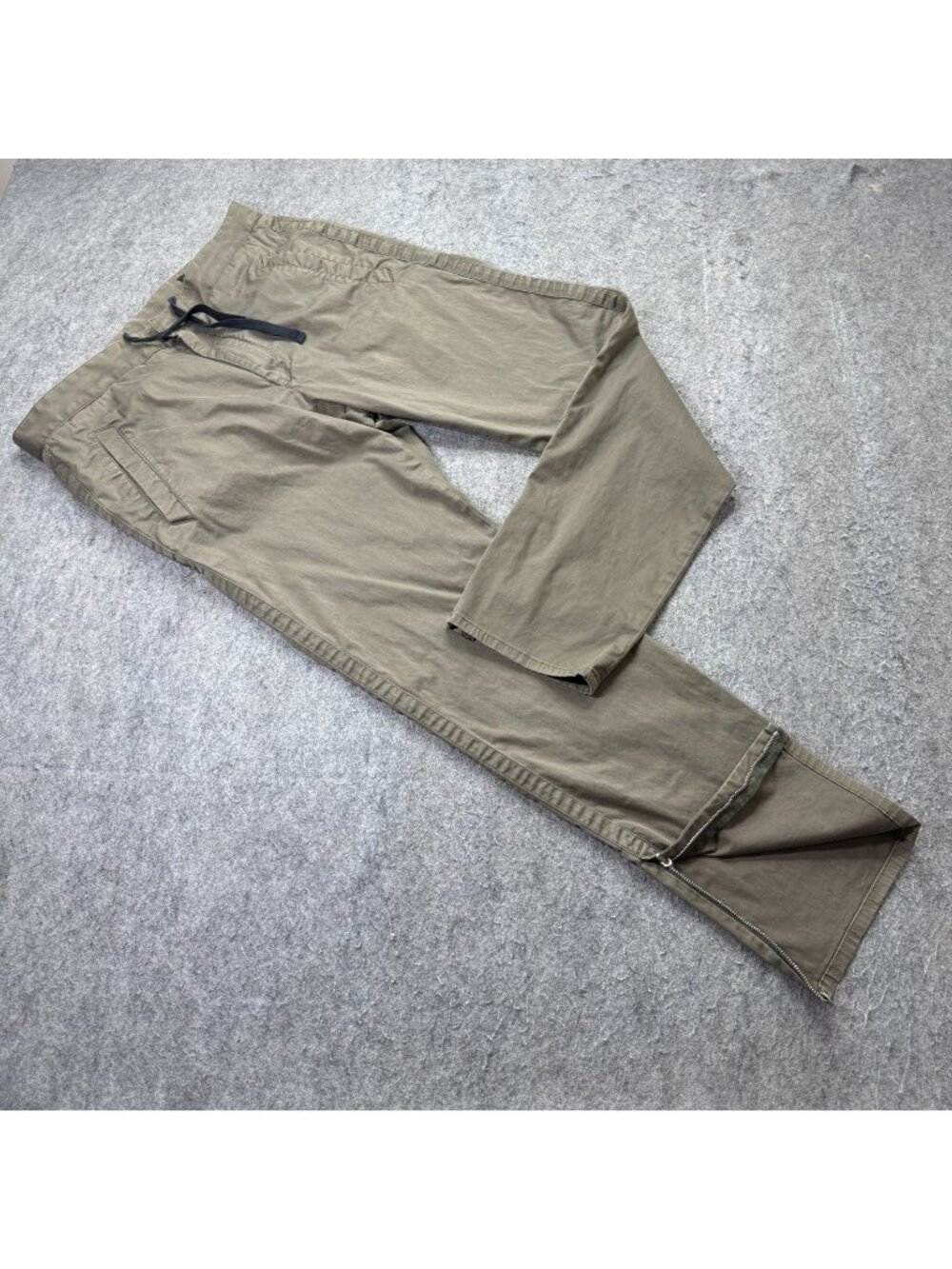 rag & Bone Zander Pants Men L Brown 31" Drawstring Tapered Ankle Zip